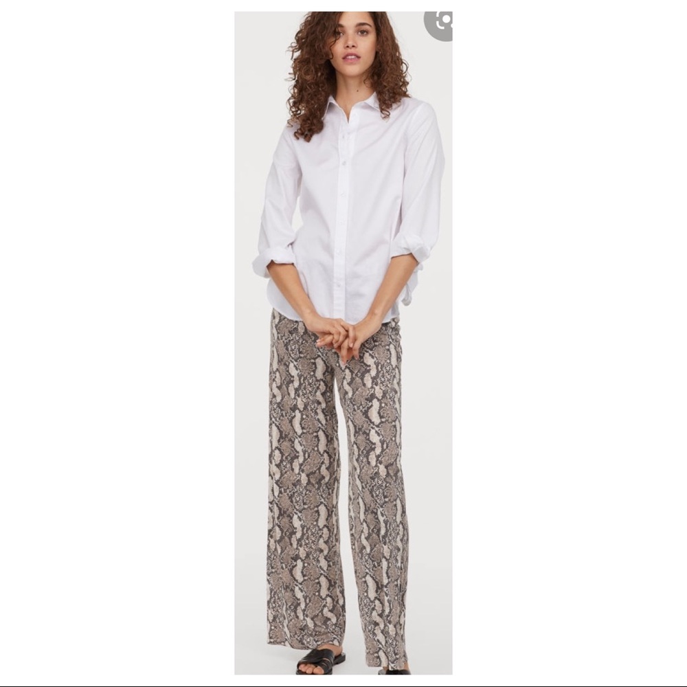H&M Snakeskin Flare Pants